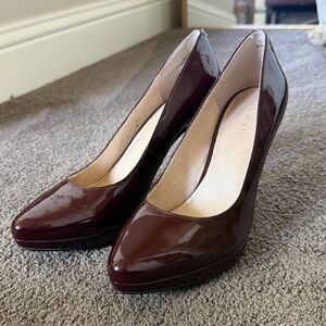 Nine West Dark Red Patent Leather Heels